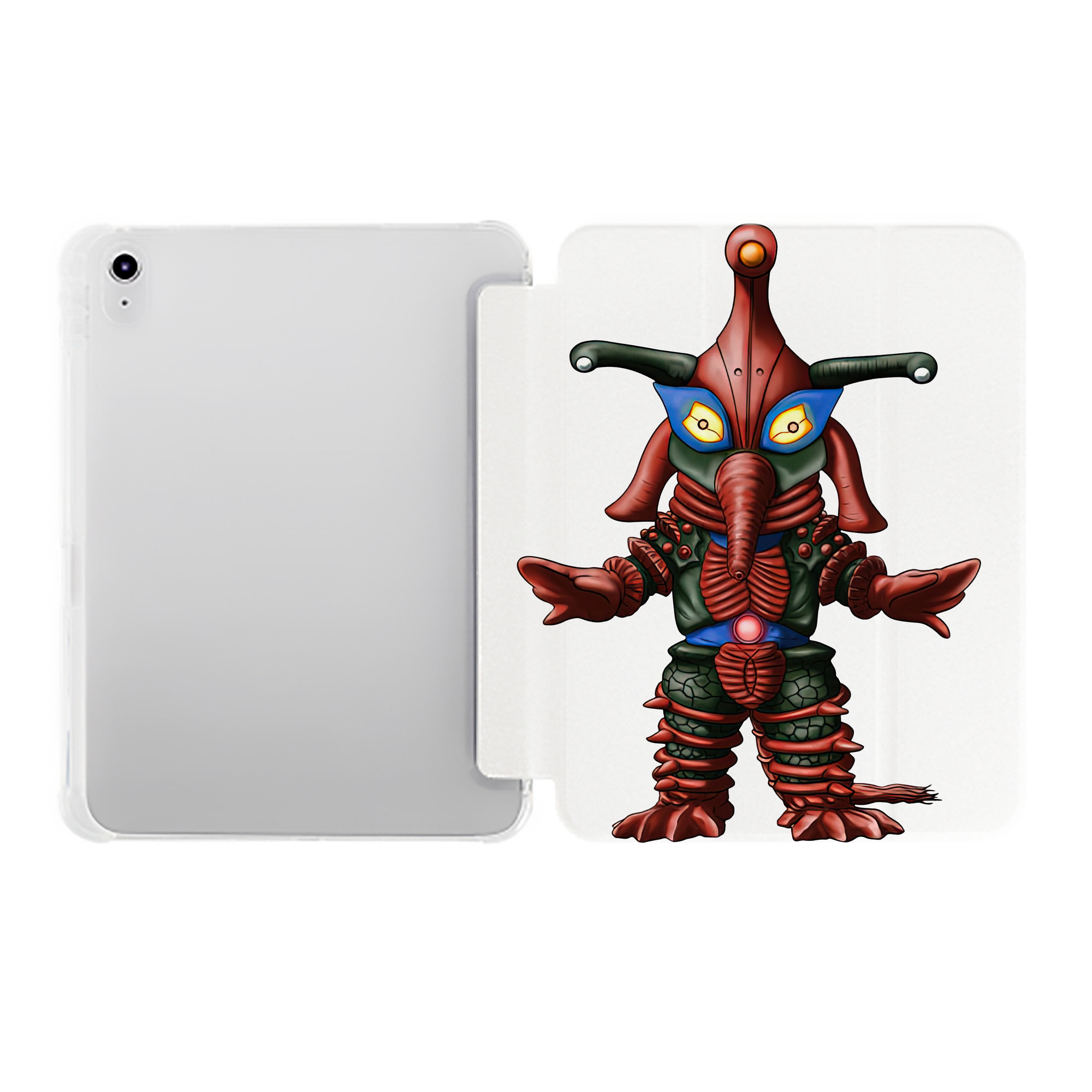 （画像用） ウルトラマン Ultraman IPad ケース ペン収納付き 三つ折りスタンド PUレザー×シリコン 対応機種9.5/10.5/10.9インチ
